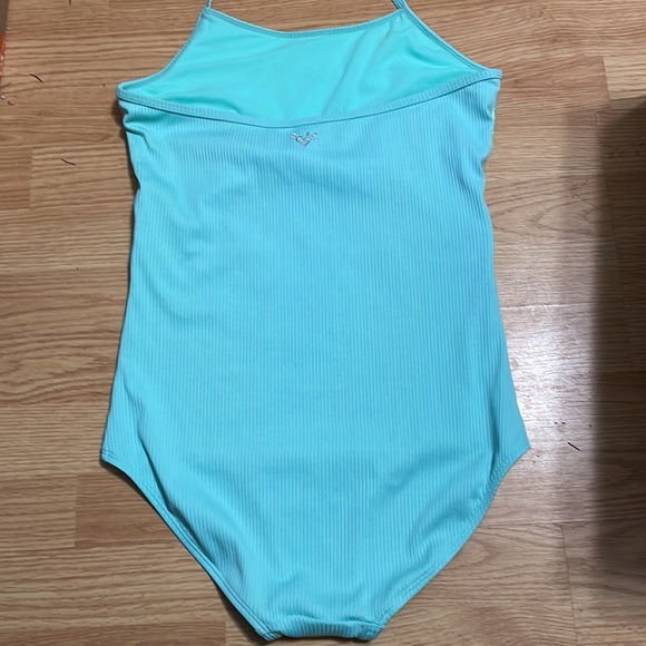 Justice sz 20 Swim suit. Halter tie neck, center front cut out. - Picture 2 of 2